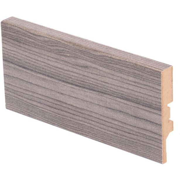 Jalkalista Maler R2 Aava, 12x70x2750mm, MDF, harmaa tammi