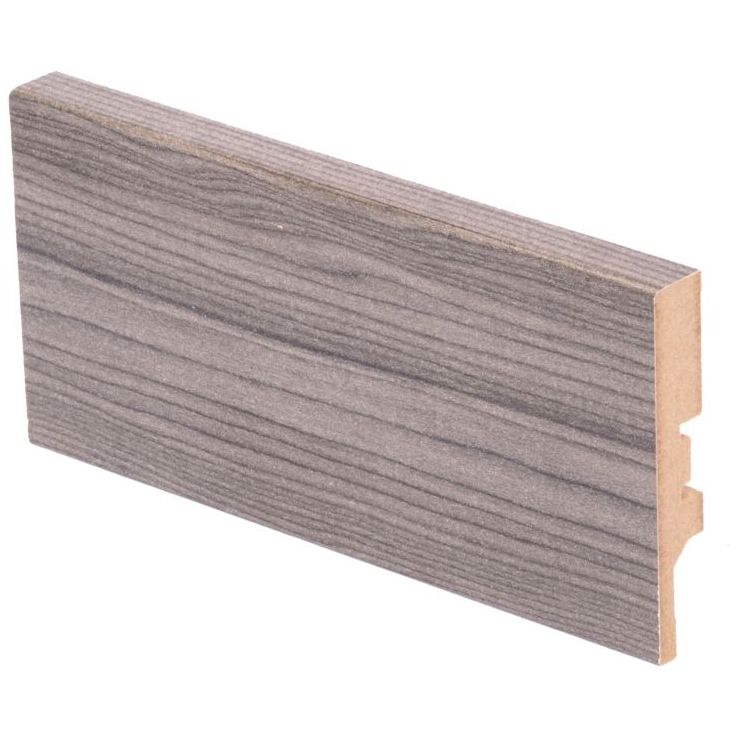 Jalkalista Maler R2 Aava, 12x70x2750mm, MDF, harmaa tammi