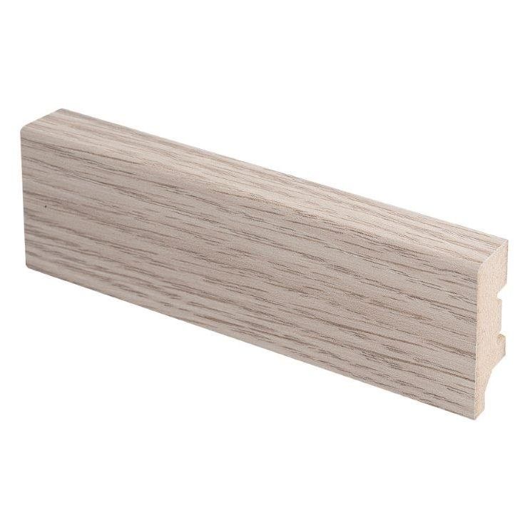 Jalkalista Maler Aava R2, 16x42x2750mm, MDF, valkolakattu tammi