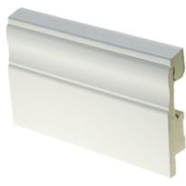 Jalkalista johtokotelolla Maler, 19x90x2750mm, MDF, valkoinen