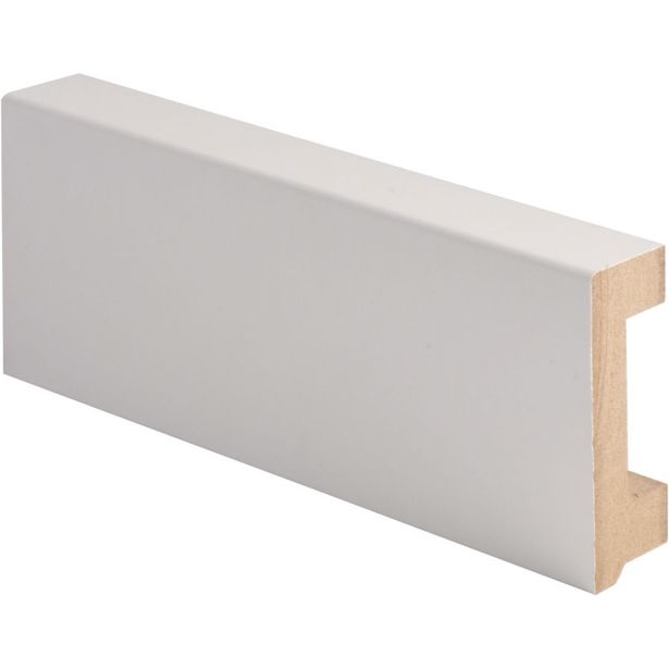 Jalkalista johtouralla Maler, 19x58x2750mm, MDF, valkoinen
