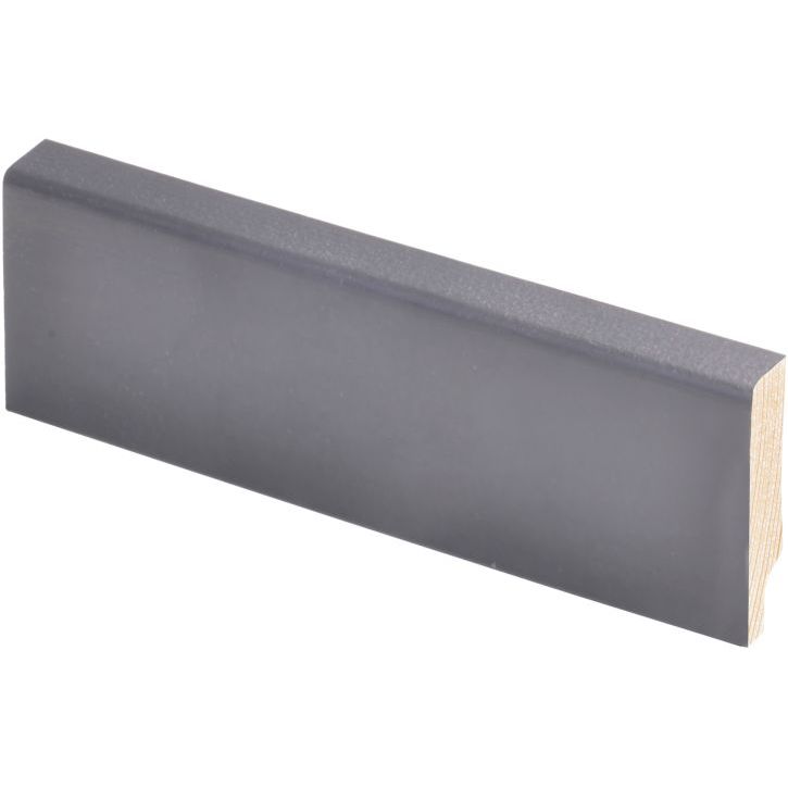 Jalkalista Maler Smart Aava, 12x42x3300mm, mänty, tumma harmaa