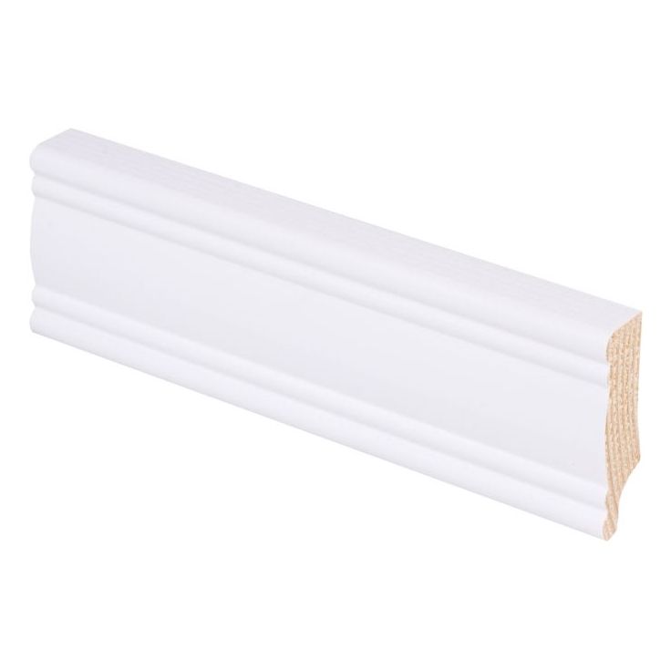 Jalkalista Maler Aura, 12x42x2700mm, mänty, valkoinen