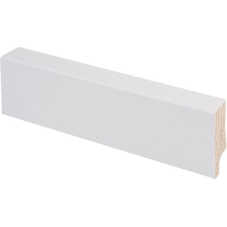 Jalkalista Maler Aava R2, 15x42x2700mm, mänty, valkoinen