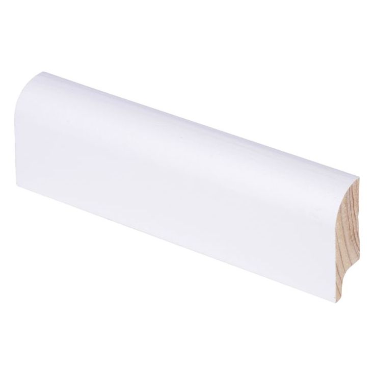 Jalkalista Maler Pyörre, 15x44x2700mm, mänty, valkoinen