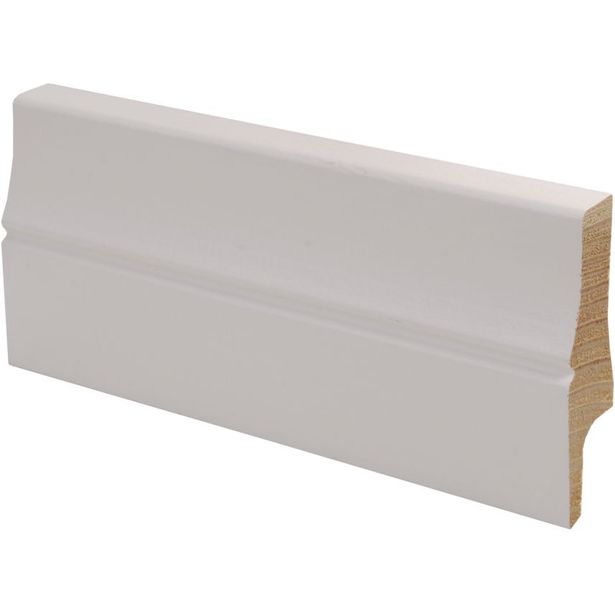 Jalkalista Maler Piirto, 16x70x2700mm, mänty, valkoinen