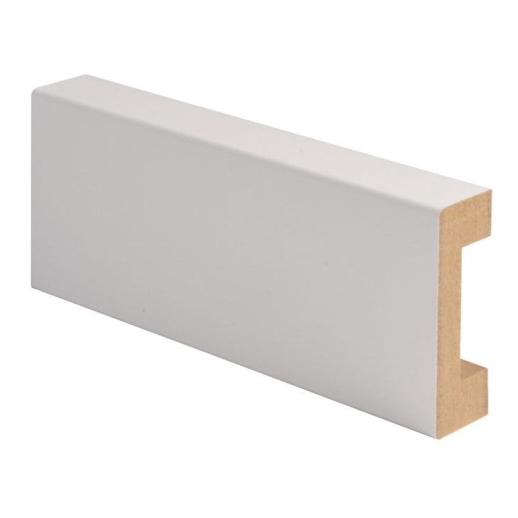 Peitelista johtouralla Maler, 19x58x2200mm, MDF, valkoinen