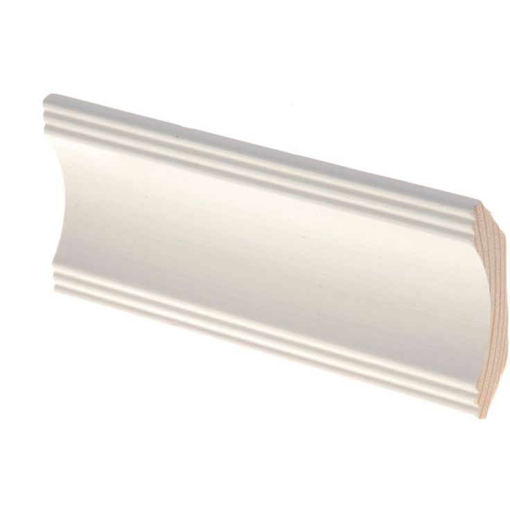 Kattolista Maler Aura, 42x42x2700mm, mänty, lumi