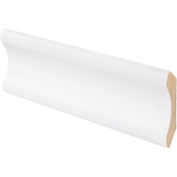 Kattolista Maler Aava, 42x42x2700mm, mänty, lumi
