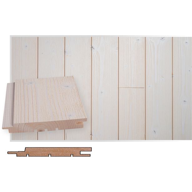 Sisustuspaneeli Maler Rustik SPA STS-3, 18x145x3880mm, kuusi, ympäripontattu, PN, harjattu huurre