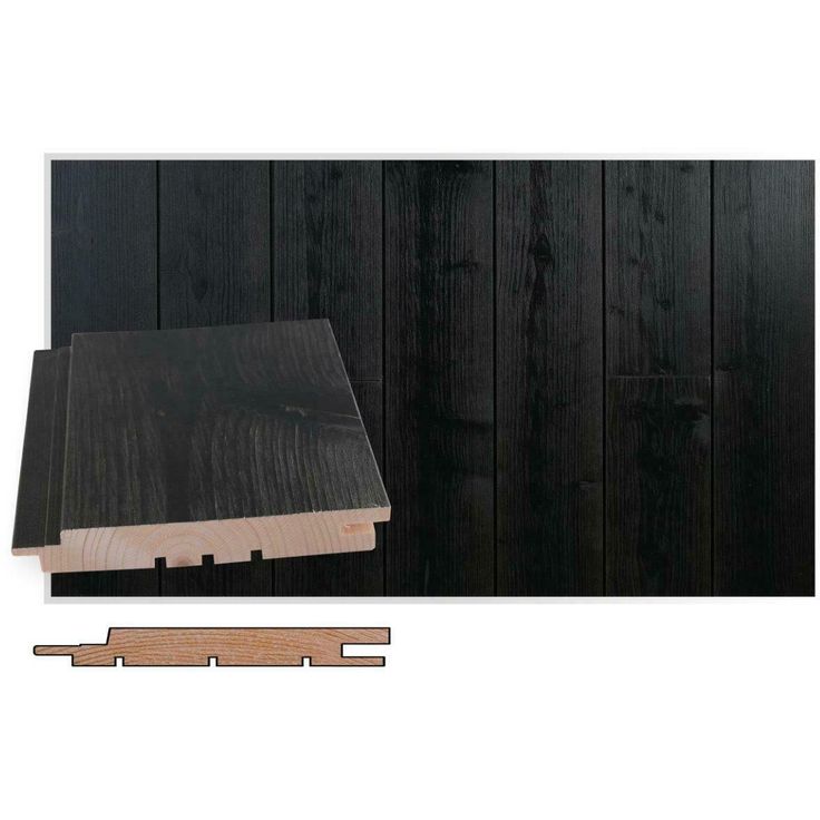Sisustuspaneeli Maler Rustik SPA STS-3, 18x145x2380mm, kuusi, ympäripontattu, PN, harjattu hiili