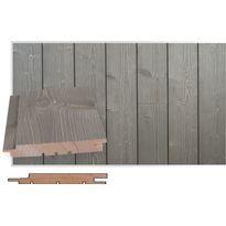 Saunapaneeli Maler Rustik SPA STS-3, 18x145mm, kuusi, ympäripontattu, PN, harjattu tuhka