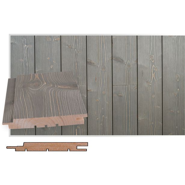 Sisustuspaneeli Maler Rustik SPA STS-3, 18x145x2680mm, kuusi, ympäripontattu, PN, harjattu tuhka