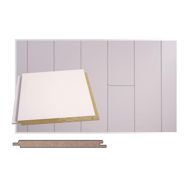 Sisustuspaneeli Maler Tuhti STS-5, 14x160x2070mm, mdf, ympäripontattu, lumi, E0