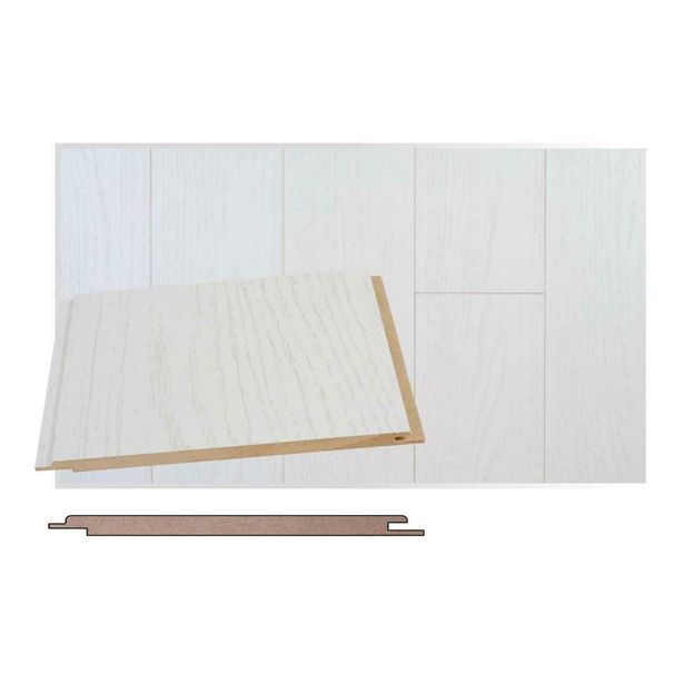 Sisustuspaneeli Maler STP-0, 6x160x1200mm, mdf, ympäripontattu, hopeasaarni