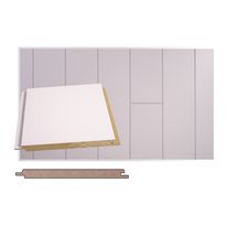 Sisustuspaneeli Maler Tuhti STS-5, 15x160x2400mm, mdf, ympäripontattu, Tunne valkoinen