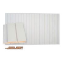 Valeurapaneeli Maler STS-5, 14x95x3285mm, sormijatkettu mänty, ympäripontattu, PN, valkoinen