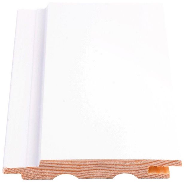 Sisustuspaneeli Maler STS-3 PN, 13x95x2100mm, Sj mänty, ympäripontattu, maalattu, valkoinen