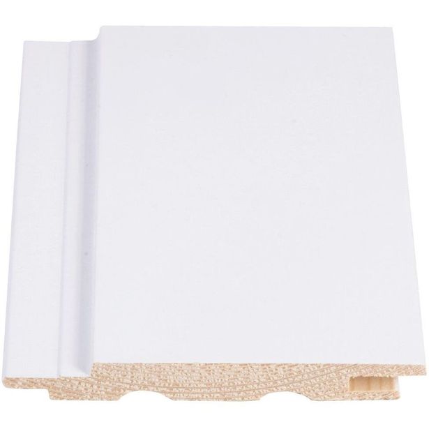 Sisustuspaneeli Maler STS-3 PN, 13x95x2100mm, Sj mänty, ympäripontattu, maalattu, lumi