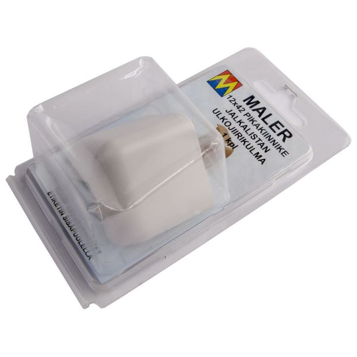 Jalkalistan ulkojiirikulma Maler, 12x42mm R10, harmaa
