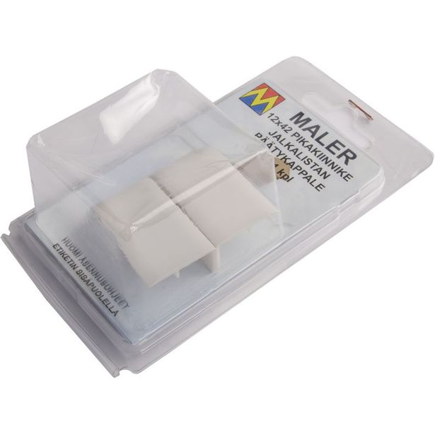 Jalkalistan päätykappale Maler R10, 12x42mm, 1+1, harmaa