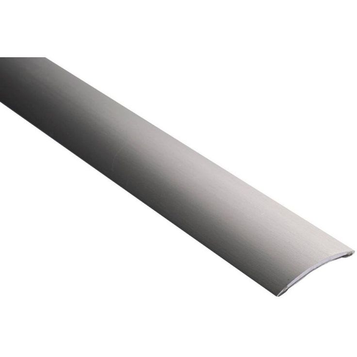 Saumalista Maler sileä, 5x40x2000mm, alumiini, tarra, harjattu grafiitti