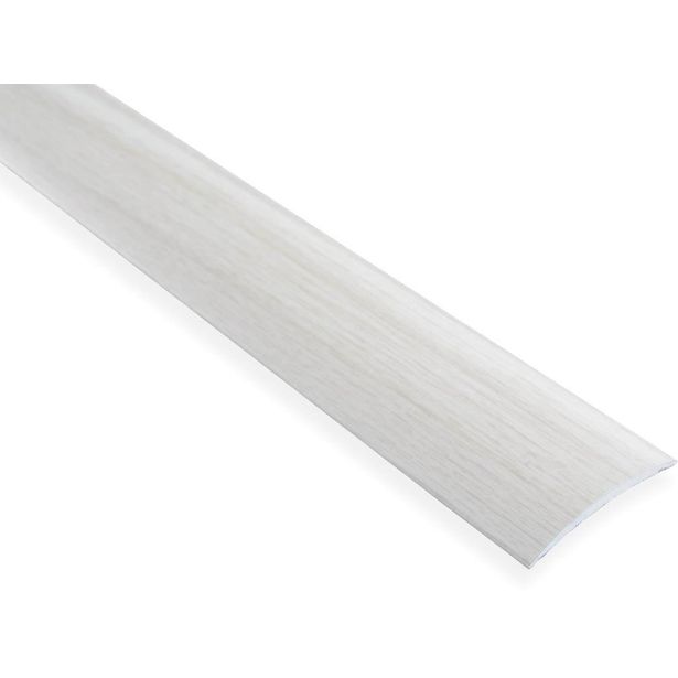 Saumalista Maler sileä, 5x40x1000mm, alumiini, tarra, alumiini, valkotammi