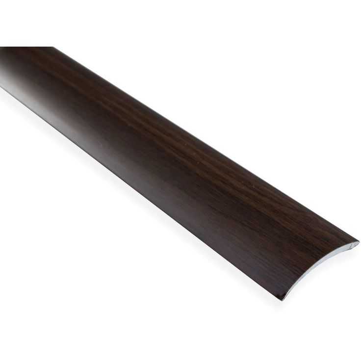 Eritasolista Maler sileä, 0-10mm, 6.2x41x2000mm, alumiini, tarra, tumma pähkinä