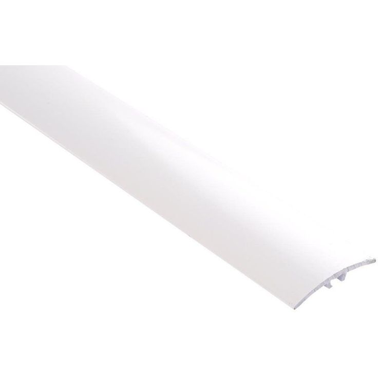 Eritasolista Maler sileä, 0-10mm, 5x40x1000mm, alumiini, tulppa, valkoinen