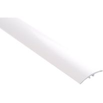 Eritasolista Maler sileä, 0-10mm, 5x40x2000mm, alumiini, tulppa, valkoinen