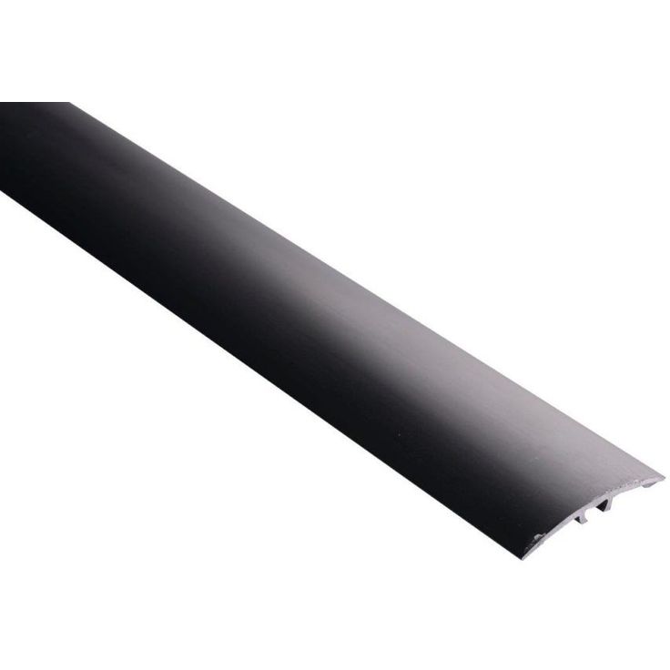 Eritasolista Maler sileä, 0-10mm, 5x40x1000mm, alumiini, tulppa, musta anodisoitu