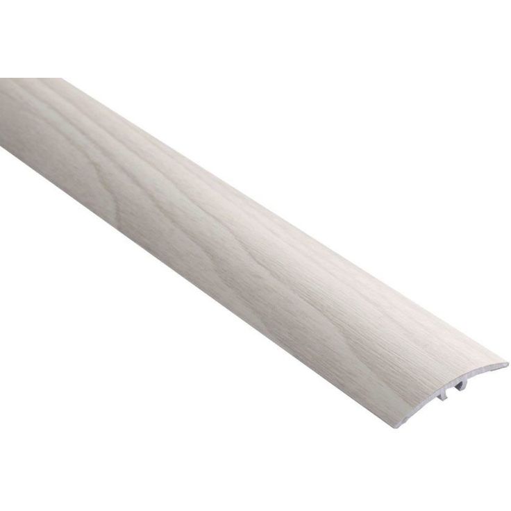 Eritasolista Maler sileä, 0-10mm, 5x40x2000mm, alumiini, tulppa, valkotammi
