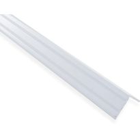 Askelkulmalista Maler uritettu, 25x20x1000mm, alumiini, tarra, valkoinen maalattu