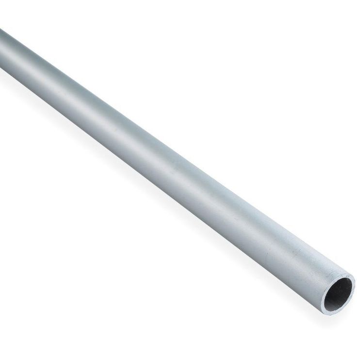 Putki Maler sileä, 1x15x1000mm, alumiini, hopea anodisoitu