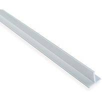 T-Lista Maler sileä, 2x20x20x1000mm, alumiini, hopea anodisoitu