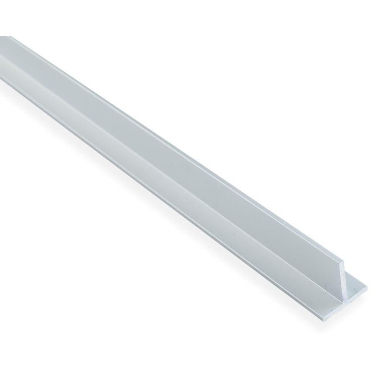 T-Lista Maler sileä, 2x20x20x1000mm, alumiini, hopea anodisoitu