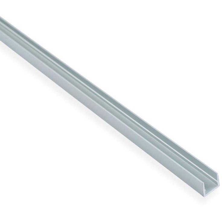 U-lista Maler sileä, 1,5x10x10x2000mm, alumiini, hopea anodisoitu