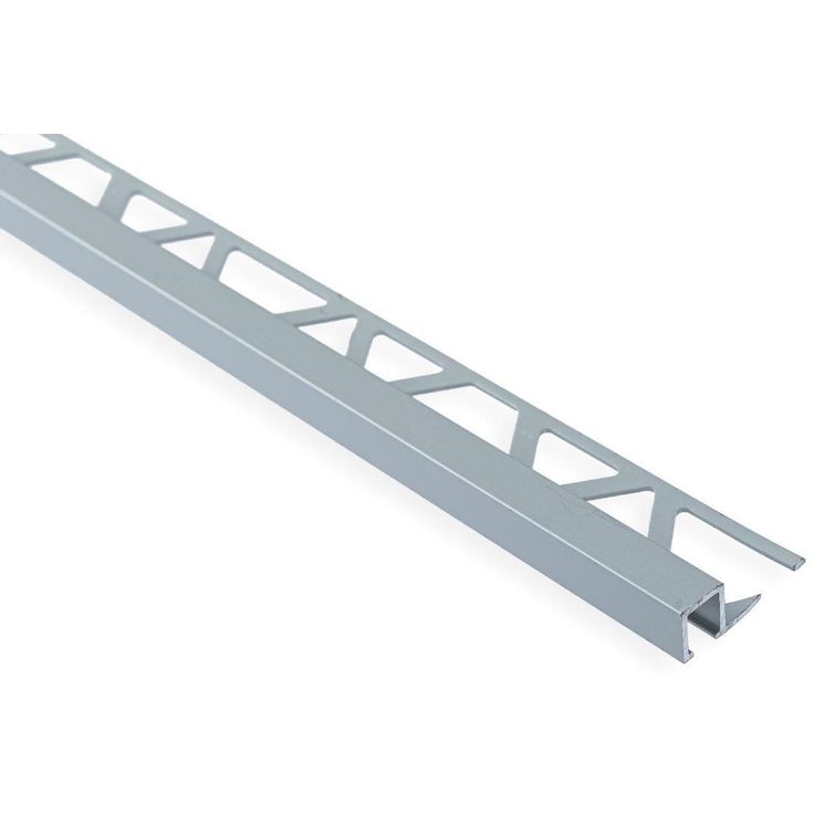 Laattalista Maler neliö, H8x24x2500mm, alumiini, hopea anodisoitu