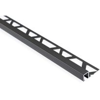 Laattalista Maler neliö, H8x24x2500mm, alumiini, harjattu teräs