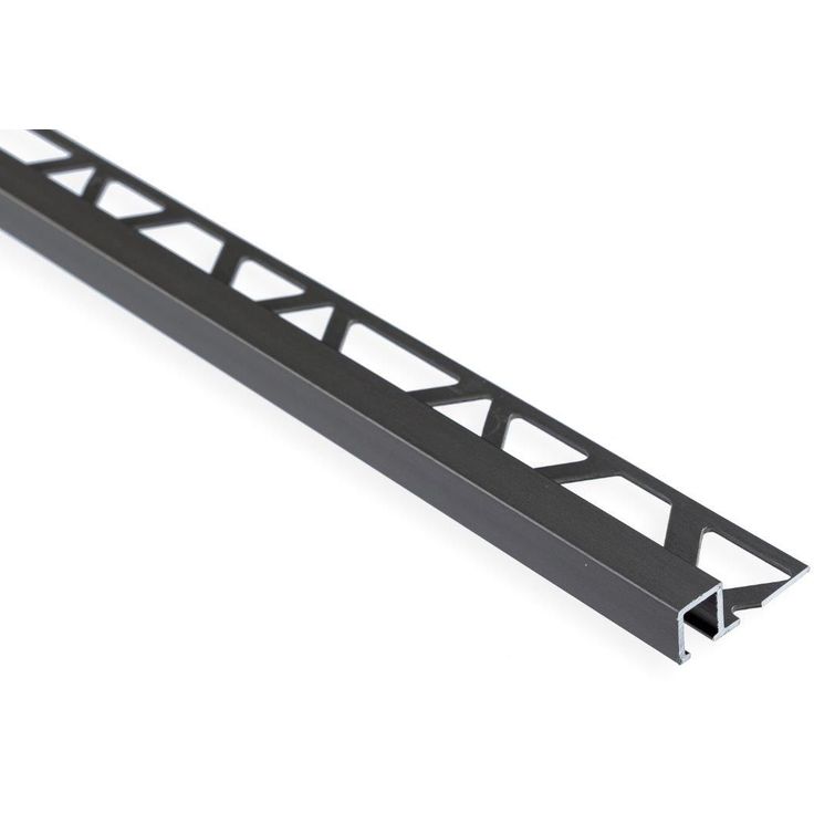 Laattalista Maler neliö, H8x24x2500mm, alumiini, harjattu teräs