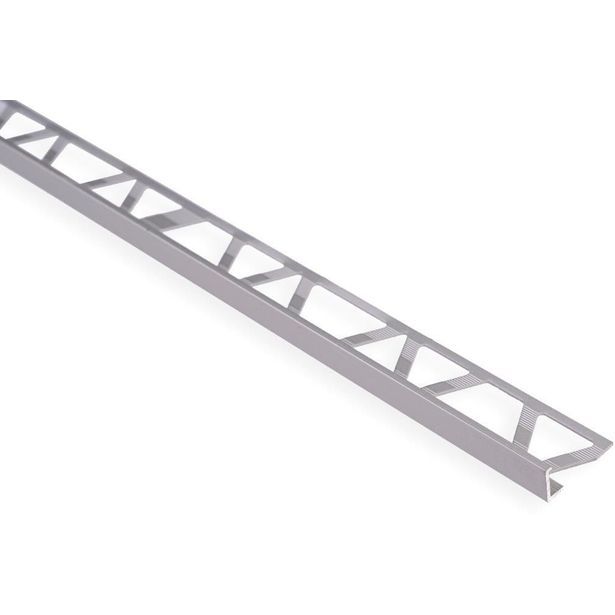 Päätelista Maler, 8mm laatoille, H8x20x2500mm, alumiini, hopea anodisoitu
