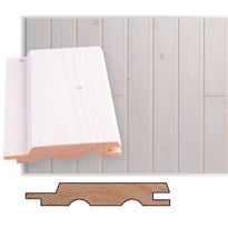 Sisustuspaneeli Maler STV-10 SPA, 15x95x1800mm, VK kuusi, ympäripontattu, kuultovalkoinen