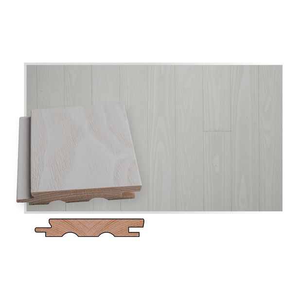Sisustuspaneeli Maler Luosto SPA STS-5, 15x95x2400mm, sormijatkettu kuusi, ympäripontattu, huurre