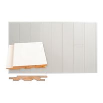 Sisustuspaneeli Maler STS-3, 14x120x2100mm, mänty, ympäripontattu, PN, valkovahattu