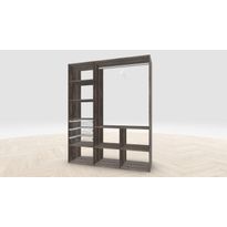 Vaatehuoneen kaapisto Mirror Line, kapea I-malli koreilla ja tangolla, 1700x2100x510mm, eri värejä