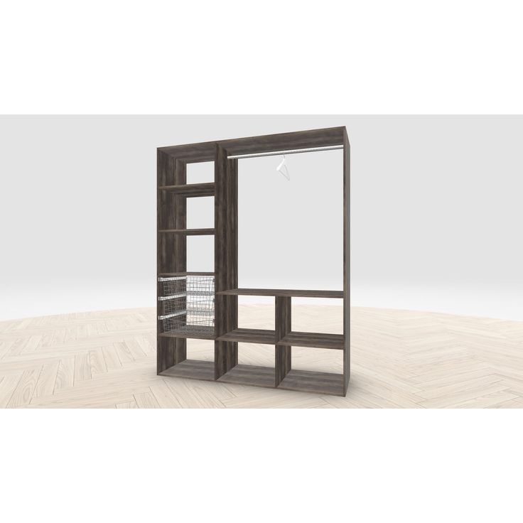 Vaatehuoneen kaapisto Mirror Line, kapea I-malli koreilla ja tangolla, 1700x2100x510mm, barokkitammi