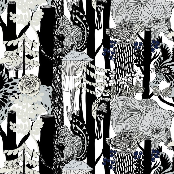 Kuitutapetti Marimekko Veljekset, 23341, 0,70x10,05m, metsä, non-woven