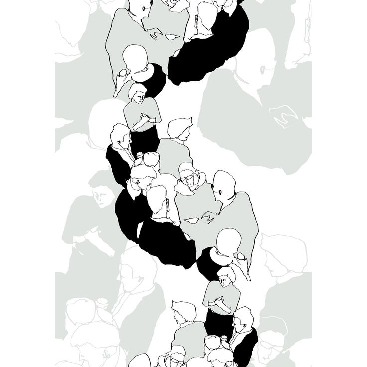 Kuitutapetti Marimekko Ystävät, 23361, 0,70x10,05m, non-woven