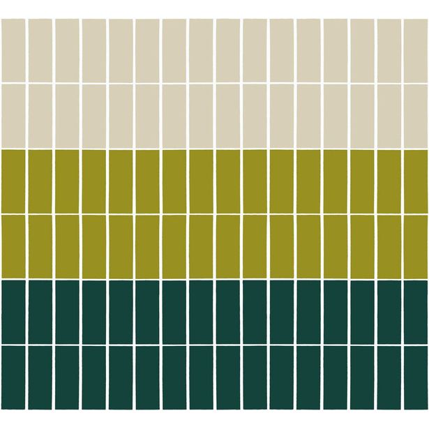 Tapetti Marimekko Tiiliskivi, vihreä/beige, 0.7x10.05m
