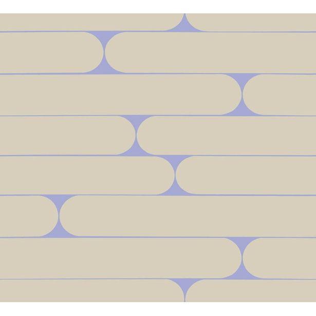 Tapetti Marimekko Putki, vaaleansininen/beige, 0.7x10.05m